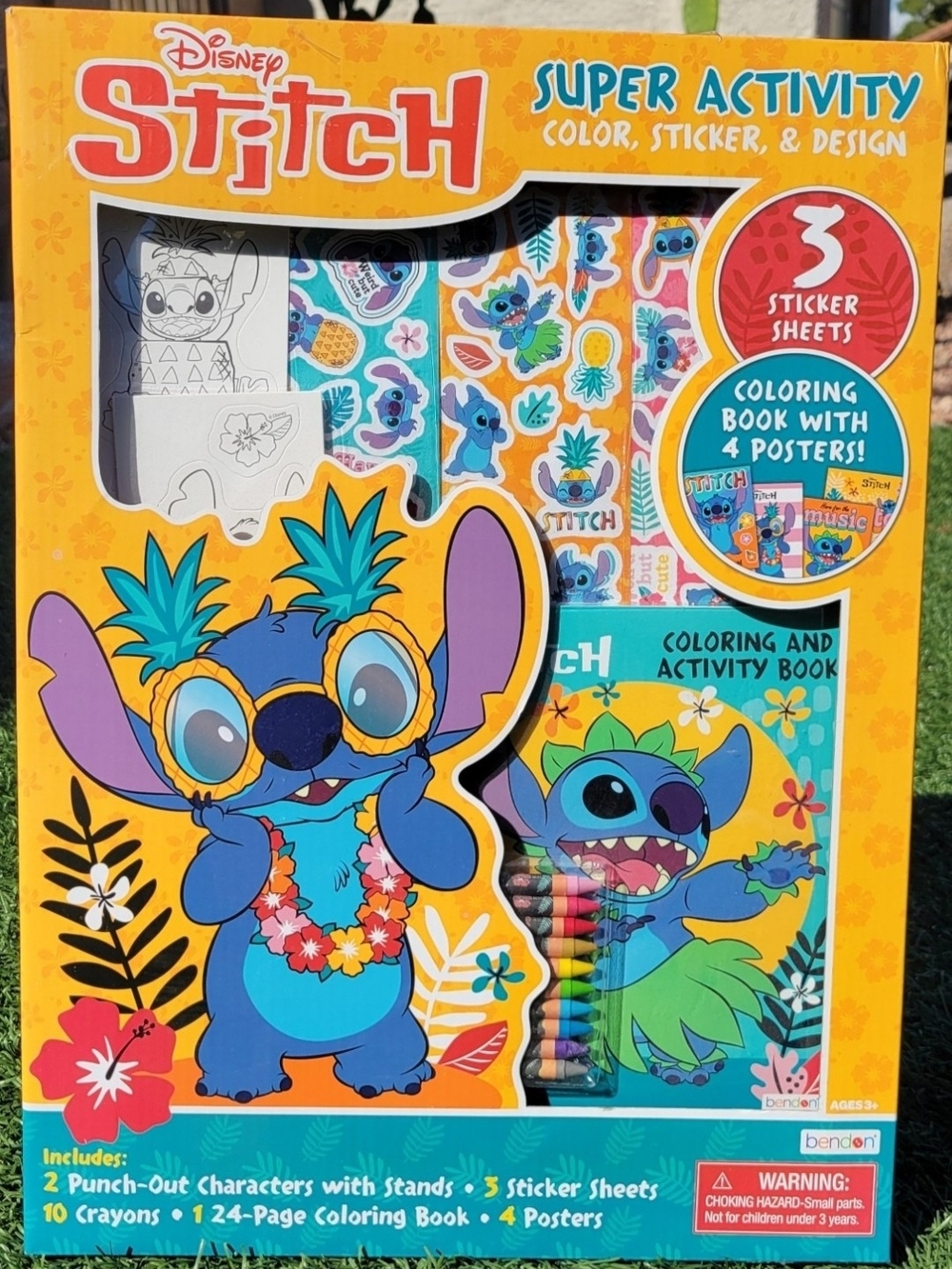 Disney Stitch Super Activity Coloring & Sticker Set - Blue